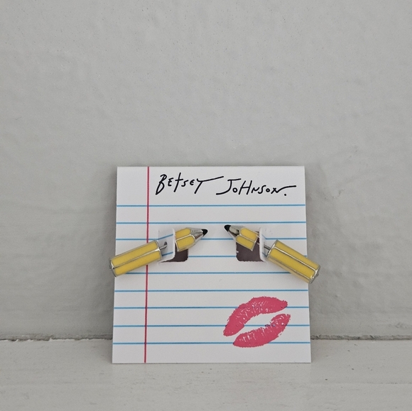 NWT Betsey Johnson 'Back To School' Bracelet And Earrings Bundle- Yellow Edition - Picture 3 of 4